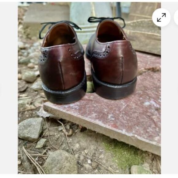 Allen Edmonds Ashland Wingtip Shoes Mens Size 9 C Burgundy Leather USA - Picture 6 of 10